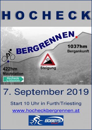 Plakat Hocheck-Bergrennen 2019 - Badener Athletiksport Club