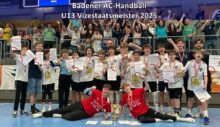 Die U13 Handballer des Badener AC sicherten sich bei den Österreichischen Staatsmeisterschaften den starken 2. Platz