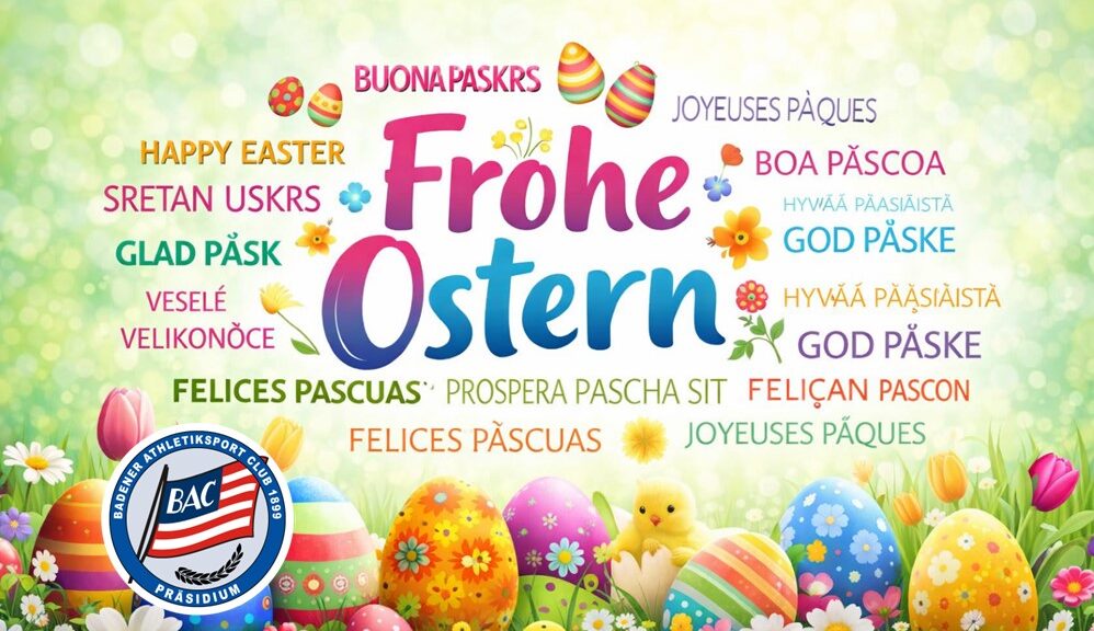 Ostergrüße 2026 Badener Athletiksport Club - Badener AC - BAC